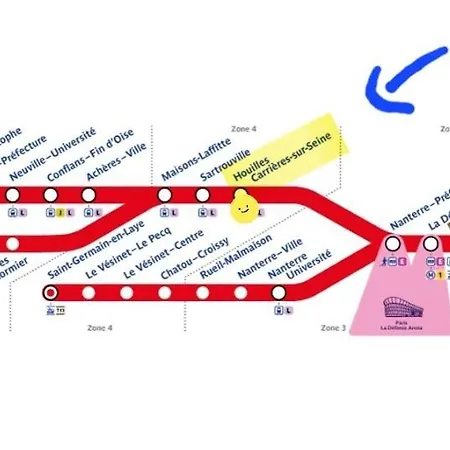 Lumineux 3 Min Gare - Rer A, Ligne L Et J Houilles